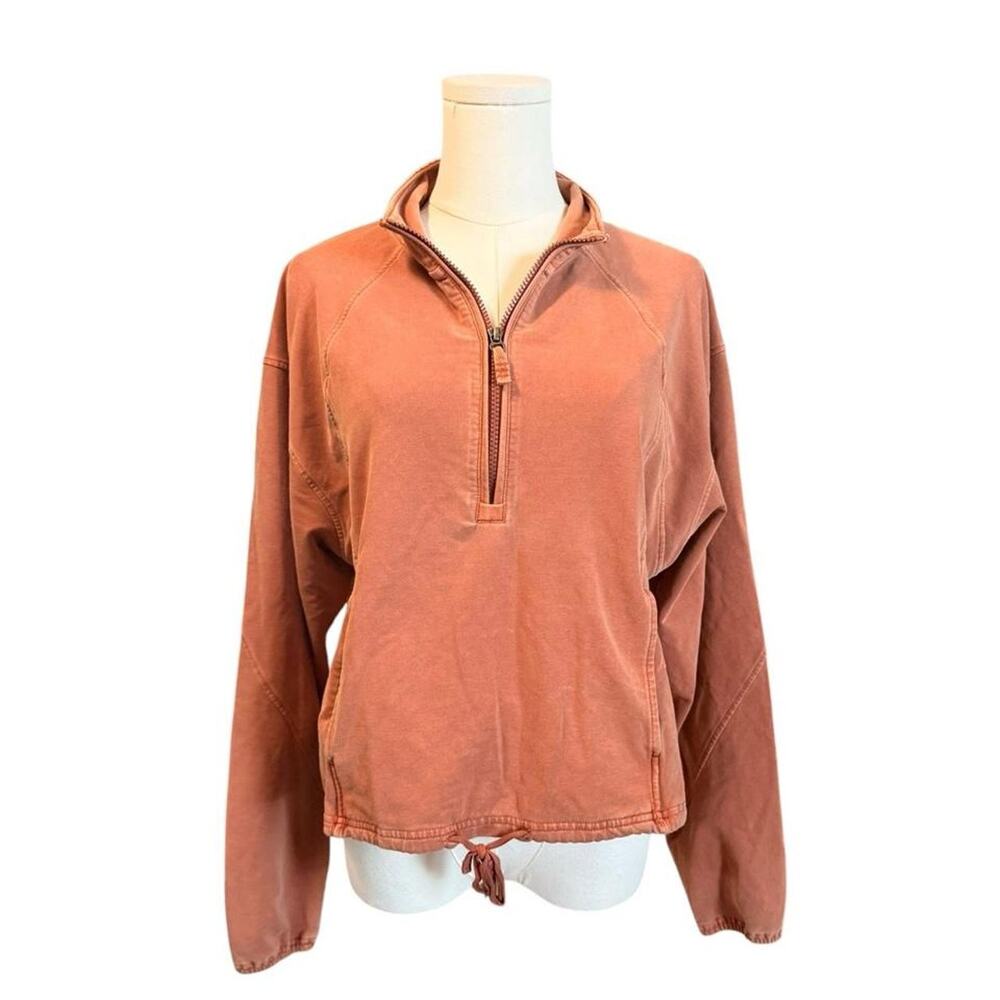 Prana pigment dyed quarter zip pullover